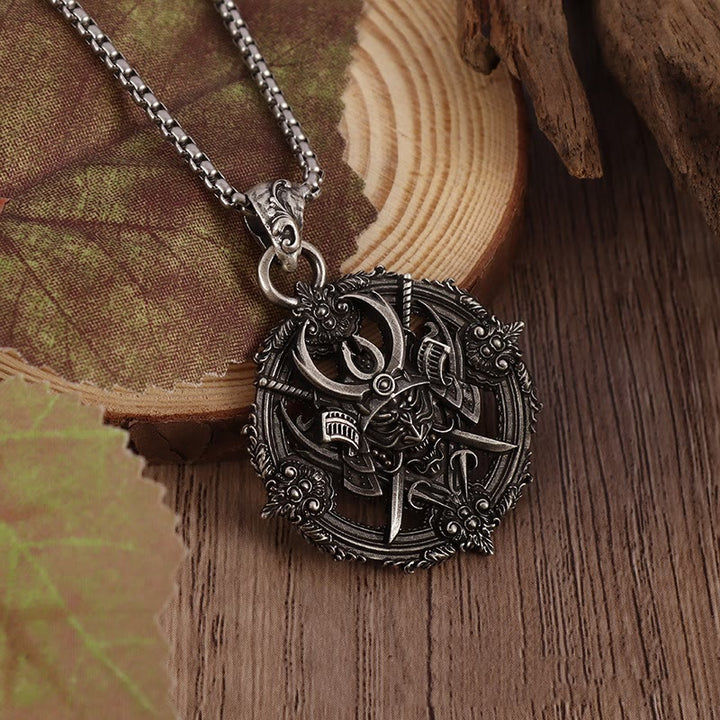 WorldNorse Black Samurai Pirate Armor Necklace
