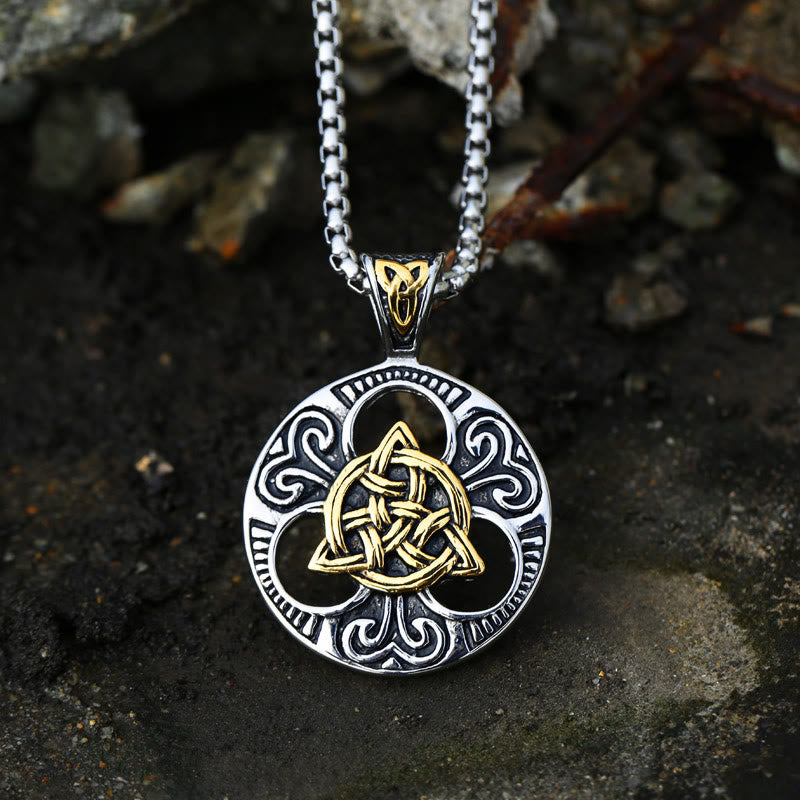 WorldNorse Classic Celtic Knot Triquetra Necklace