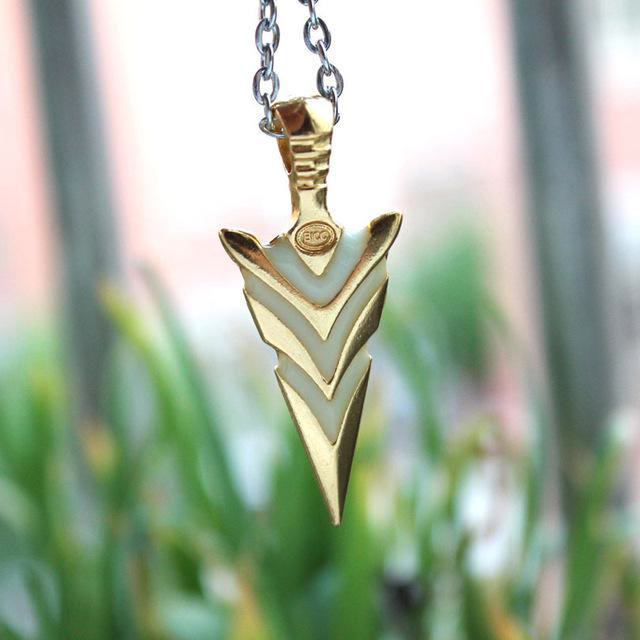 WorldNorse Glow In The Dark Arrowhead Necklace