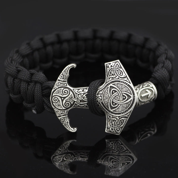 WorldNorse Odin Rune Bead Thor Hammer Mjolnir Bracelet