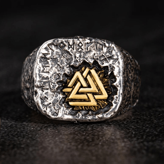 WorldNorse 925 Sterling Silver Nordic Viking Totem Ring