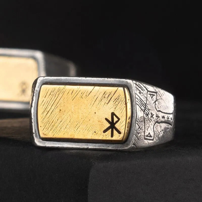WorldNorse 925 Sterling Silver Blessings Of The Runes Ring