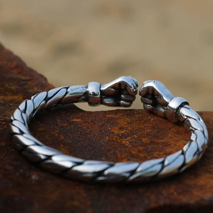 WorldNorse Power In The Hand Double Fist Vintage Bracelet