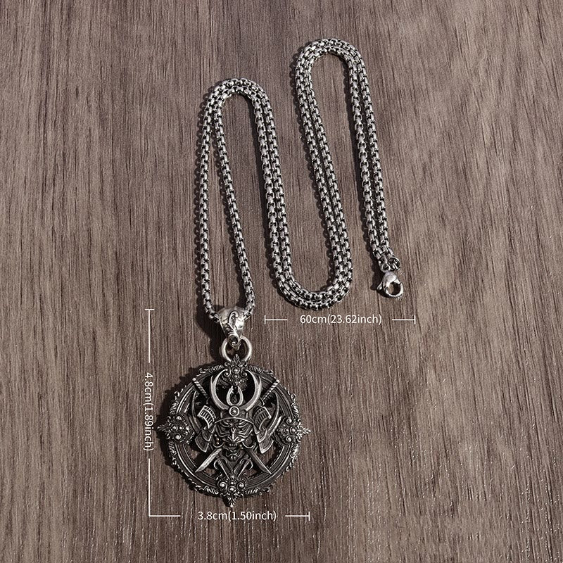WorldNorse Black Samurai Pirate Armor Necklace
