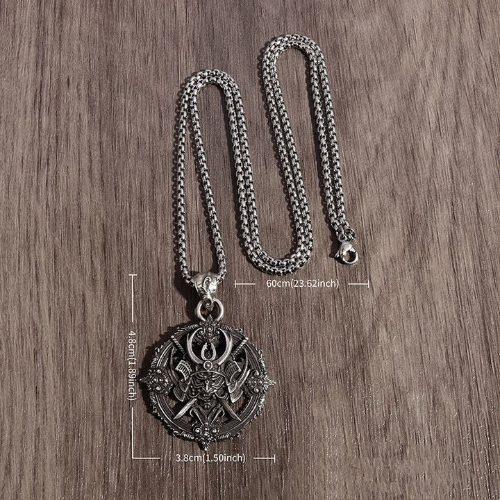 WorldNorse Black Samurai Pirate Armor Necklace