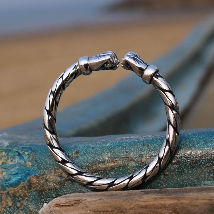 WorldNorse Power In The Hand Double Fist Vintage Bracelet