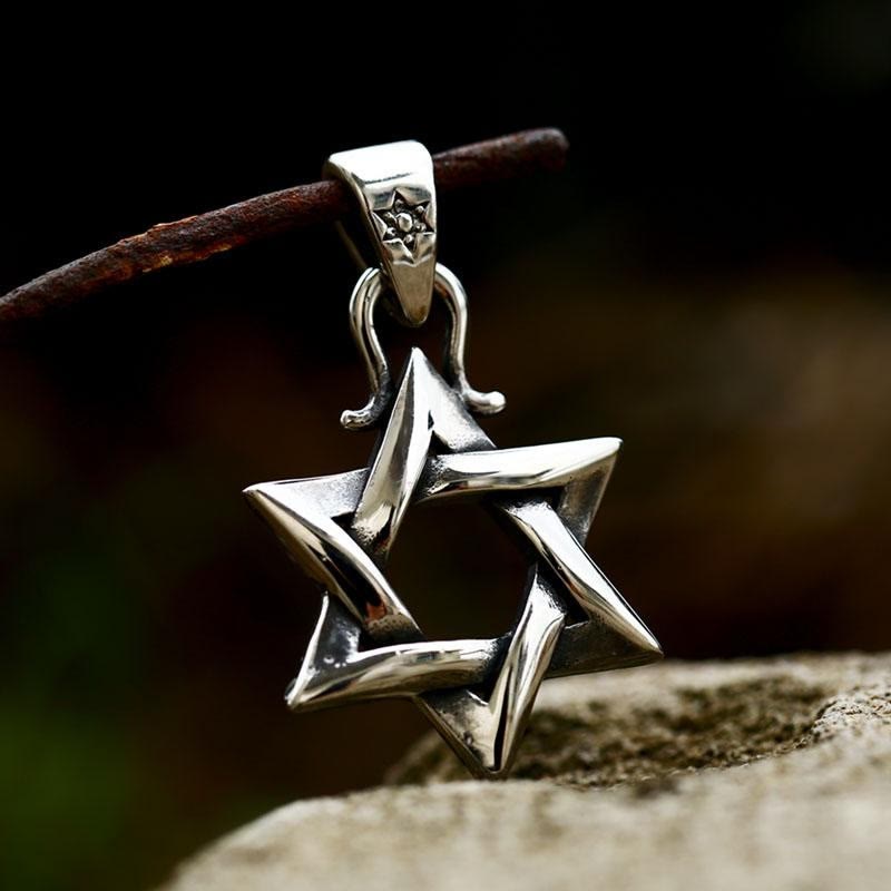 WorldNorse “Star Of David” Six Pointed Star Amulet Necklace