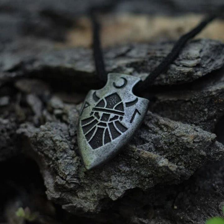 WorldNorse Men's Viking Odin Rune Arrowhead Necklace