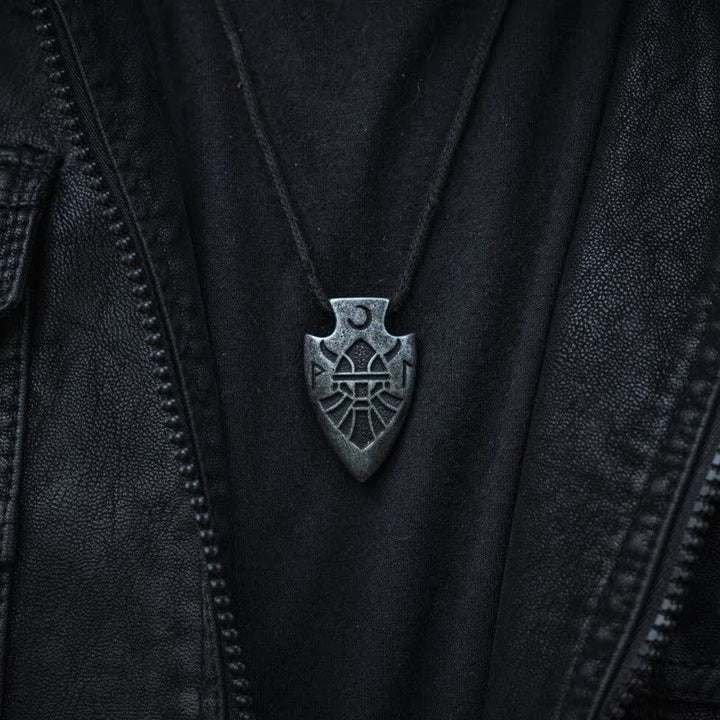 WorldNorse Men's Viking Odin Rune Arrowhead Necklace