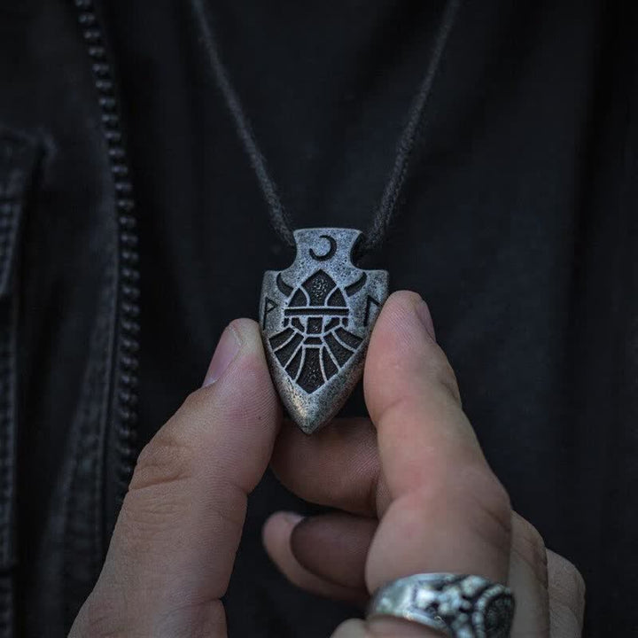 WorldNorse Men's Viking Odin Rune Arrowhead Necklace