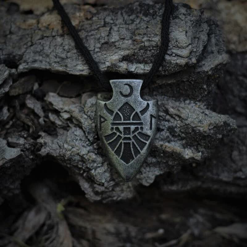WorldNorse Men's Viking Odin Rune Arrowhead Necklace
