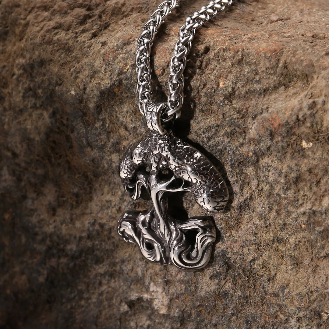 WorldNorse Vikings Guarding The Tree Of Life Necklace