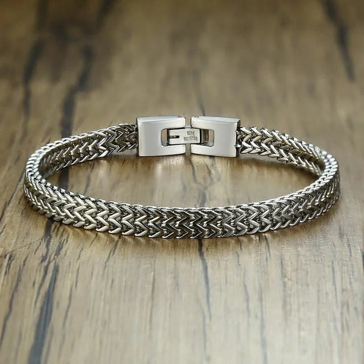 WorldNorse Stainless Steel Wheat Bracelet