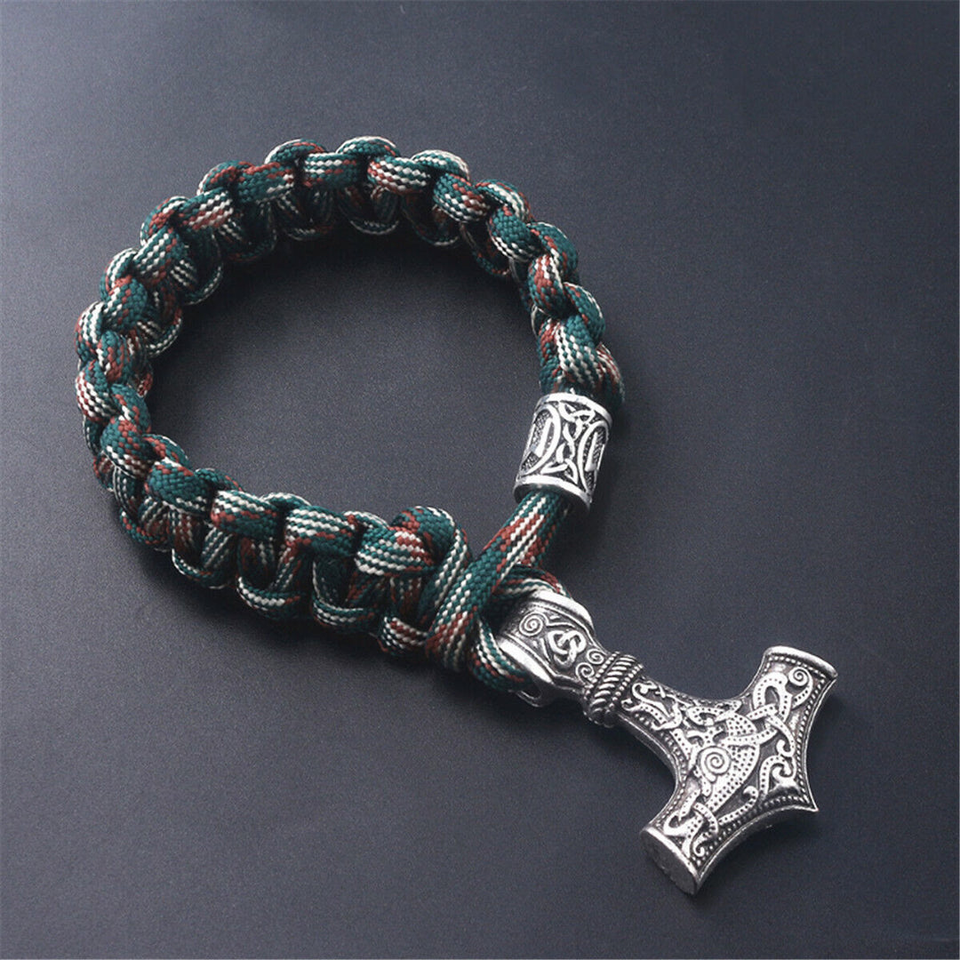 Flash Sale - WorldNorse Thor's Hammer Braided Rope Viking Mjolnir Bracelet