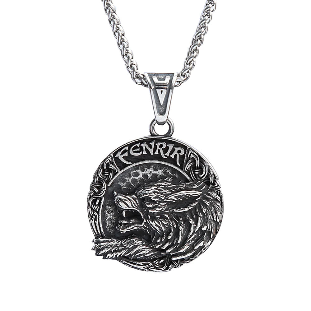 WorldNorse Fenrir Of Wolf And Helm Of Awe Necklace