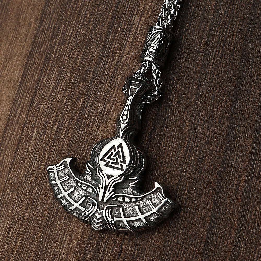 WorldNorse Valknut Anchor Viking Necklace