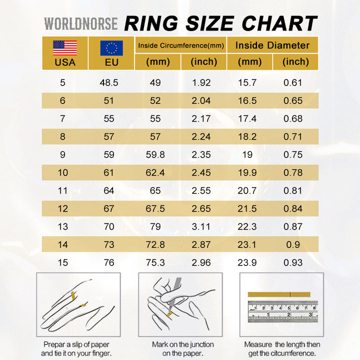 WorldNorse Valknut Compass Stainless Steel Viking Ring