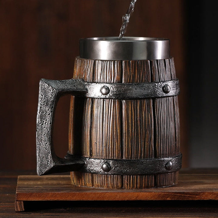 WorldNorse Viking Wood Style Beer Mug