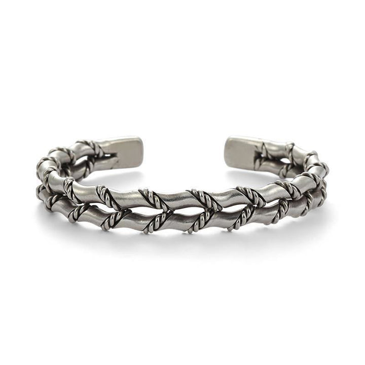 WorldNorse Double Twisted Bamboo Open Bracelet