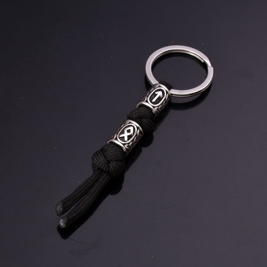 WorldNorse Viking Rune Beads Parachute Rope Keychain