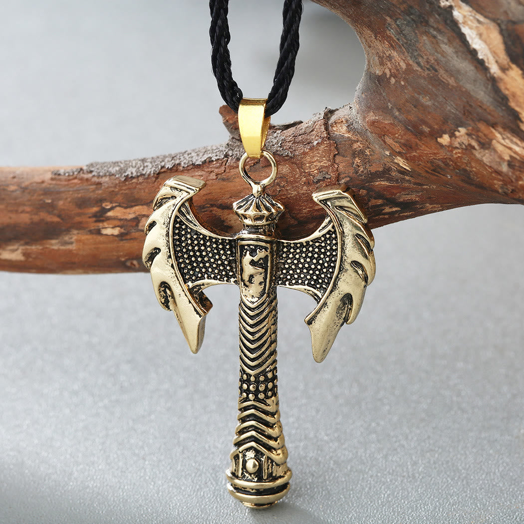 WorldNorse Pirate Double Axe Necklace