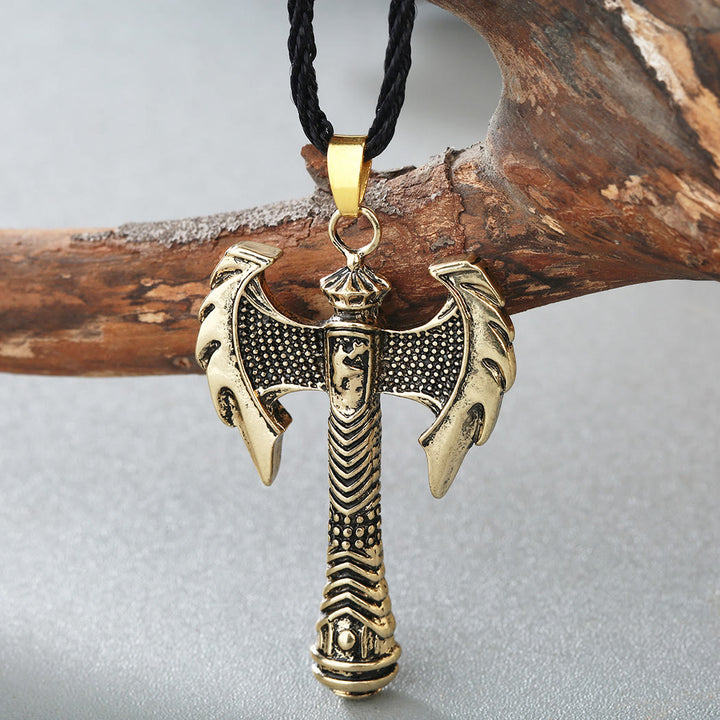 WorldNorse Pirate Double Axe Necklace