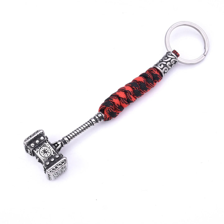 WorldNorse Vikings Thor's Hammer Survival Rope Keychain