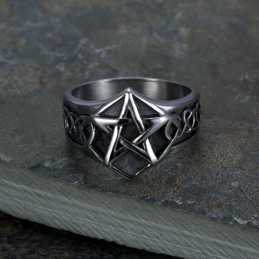 FREE Today: Celtic Knot Pagan Pentagram Star Ring