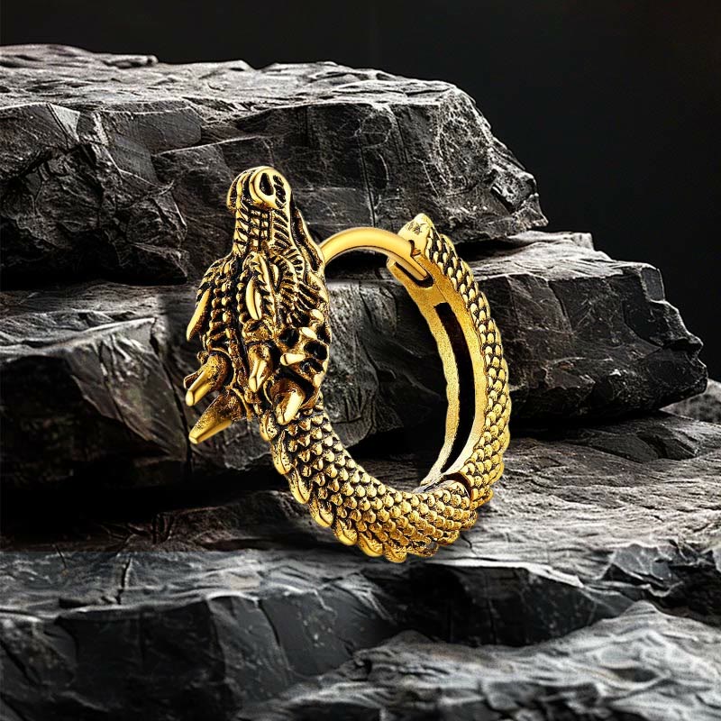 WorldNorse Dragon Hoop Earrings