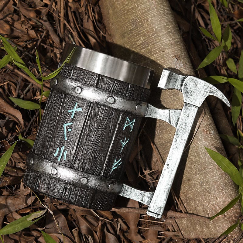 WorldNorse Nordic Viking Rune Hammer Mug