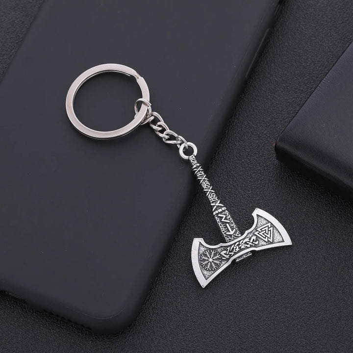 WorldNorse Viking Axe Various Elements Keychain