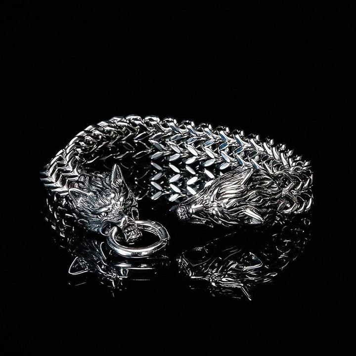 WorldNorse Wolf Head Viking Titanium Steel Strengthen Bracelet - image 16