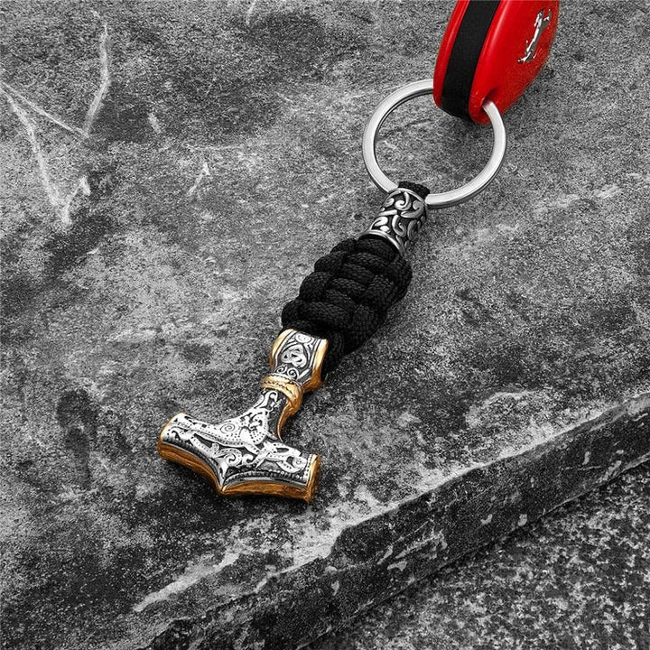 WorldNorse Mjolnir Paracord And Stainless Steel Keychain