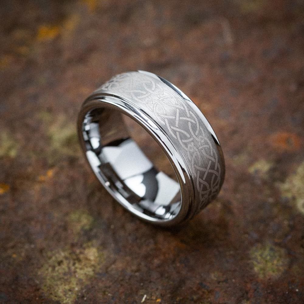 WorldNorse Celtic Knot Tungsten Carbide Ring