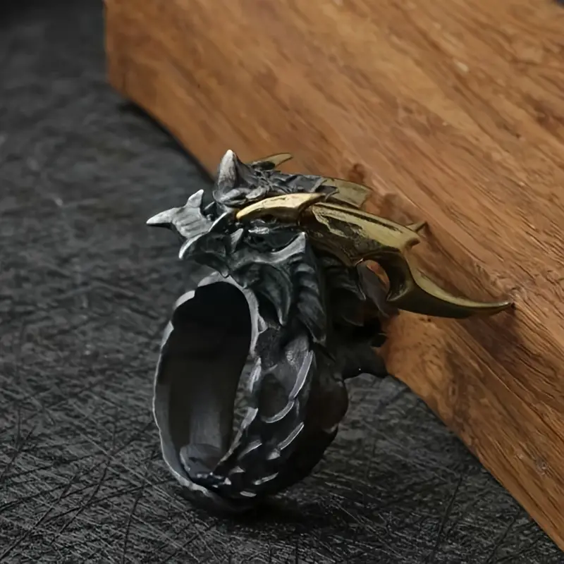 FREE Today: Retro Evil Dragon Adjustable Ring / Necklace