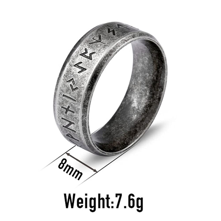WorldNorse Vintage Viking Runes Stainless Steel Ring - image 8