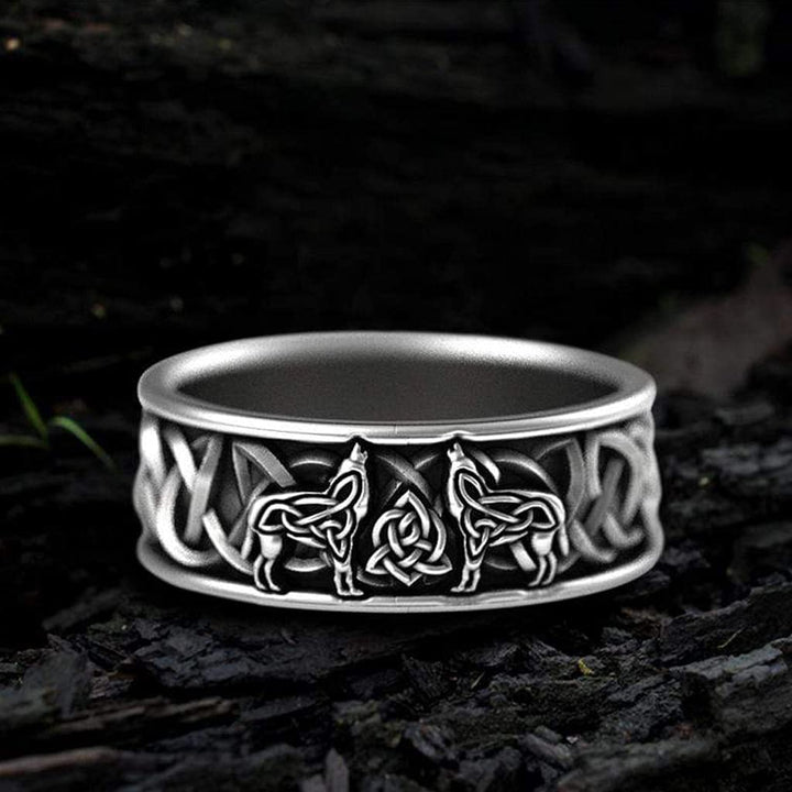 WorldNorse Fenris-wolf Stainless Steel Viking Ring - US 12 - image 0