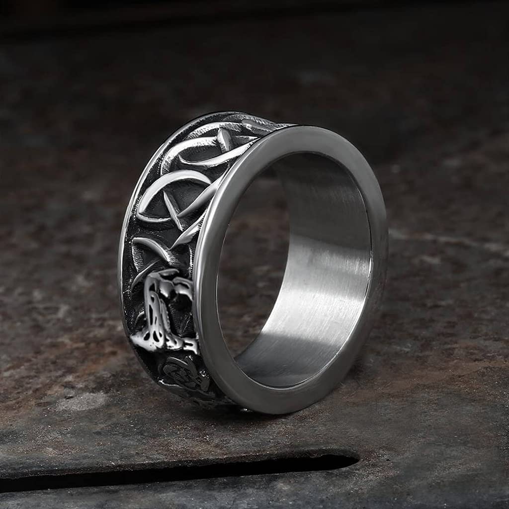 WorldNorse Fenris-wolf Stainless Steel Viking Ring