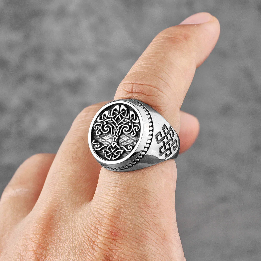 WorldNorse Vintage Stainless Steel Tree Of Life Ring