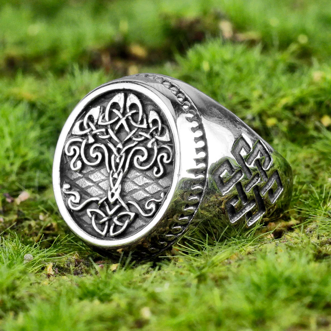 WorldNorse Vintage Stainless Steel Tree Of Life Ring