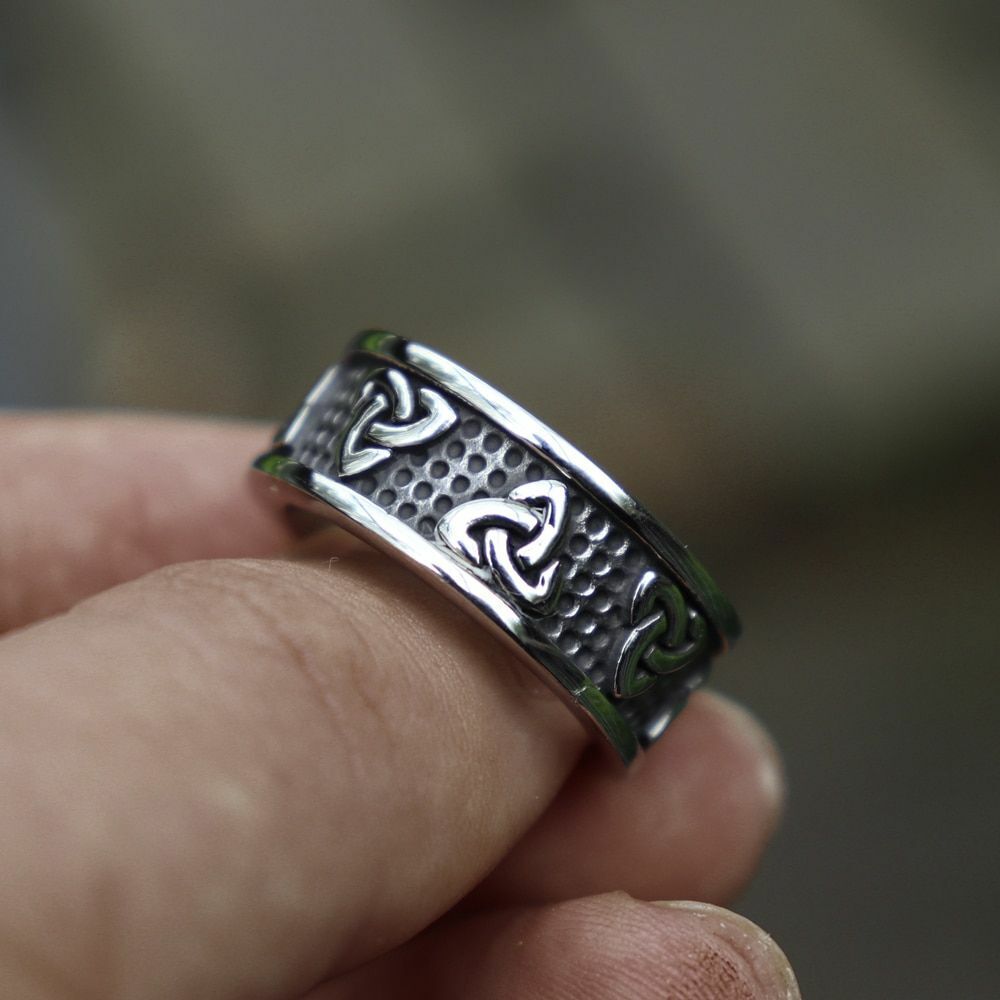 WorldNorse Triple Horn of Odin Norse Viking Ring - image 1