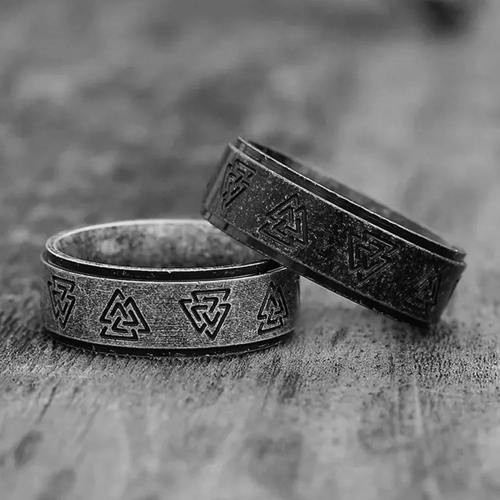 WorldNorse Odin Valknut Nordic Rune Viking Ring