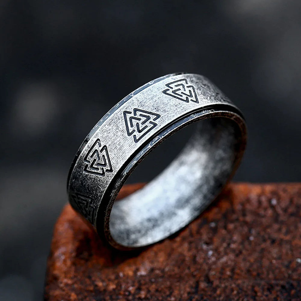 WorldNorse Odin Valknut Nordic Rune Viking Ring