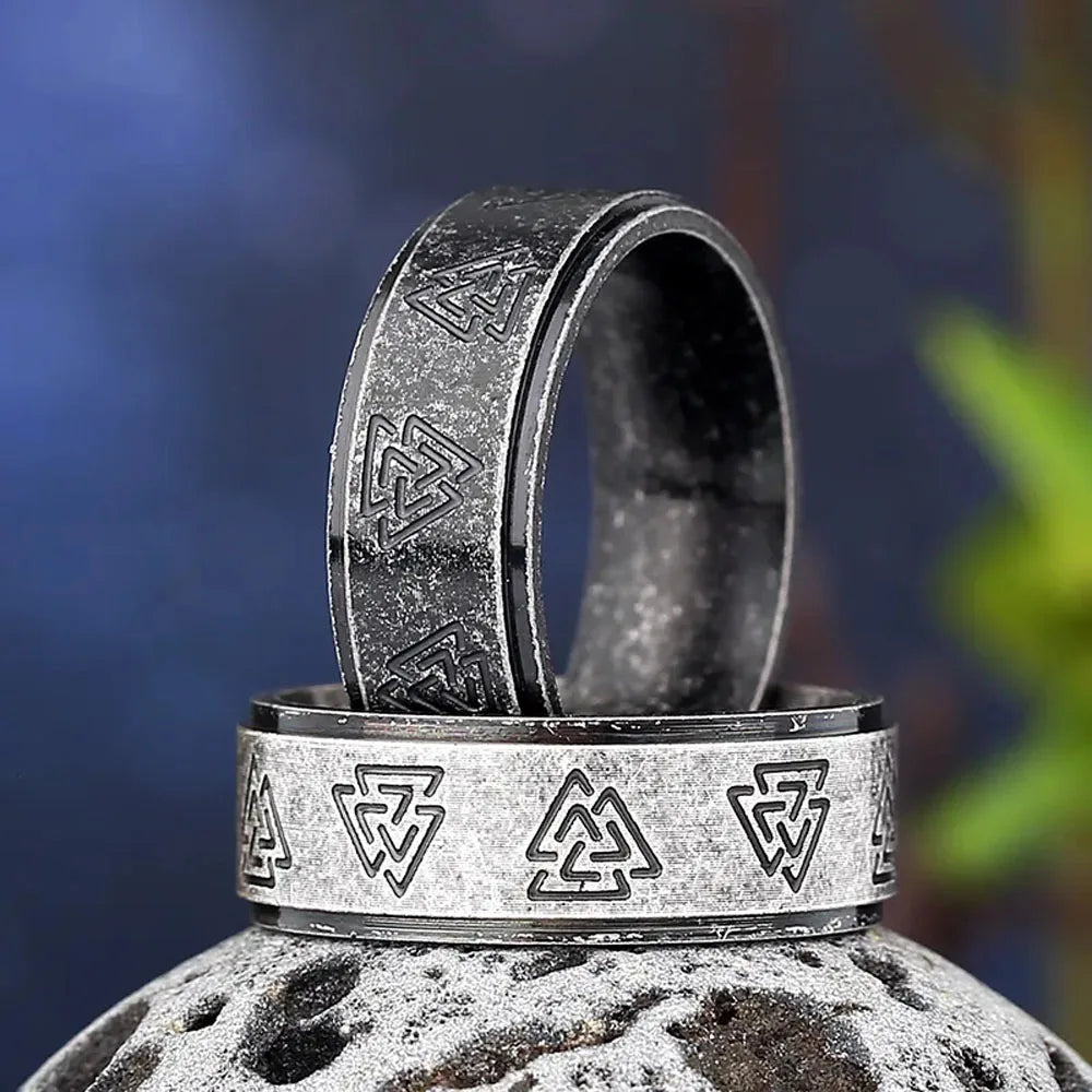 WorldNorse Odin Valknut Nordic Rune Viking Ring