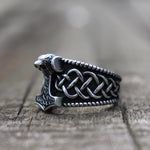 WorldNorse Thor's Hammer Stainless Steel Viking Ring