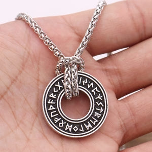 WorldNorse Viking Runes Stainless Steel Pendant Necklace