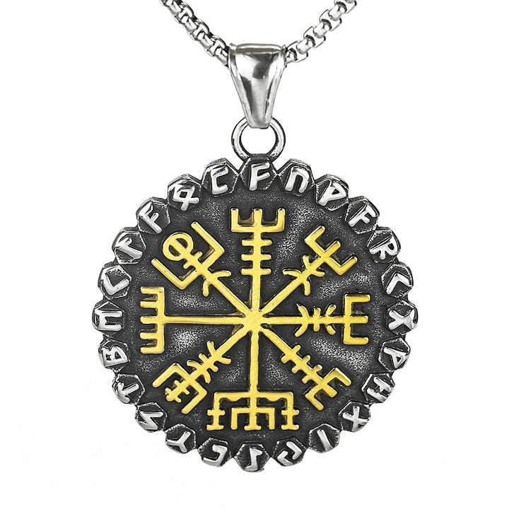 WorldNorse Classic Odin Viking Compass Rune Necklace - image 4