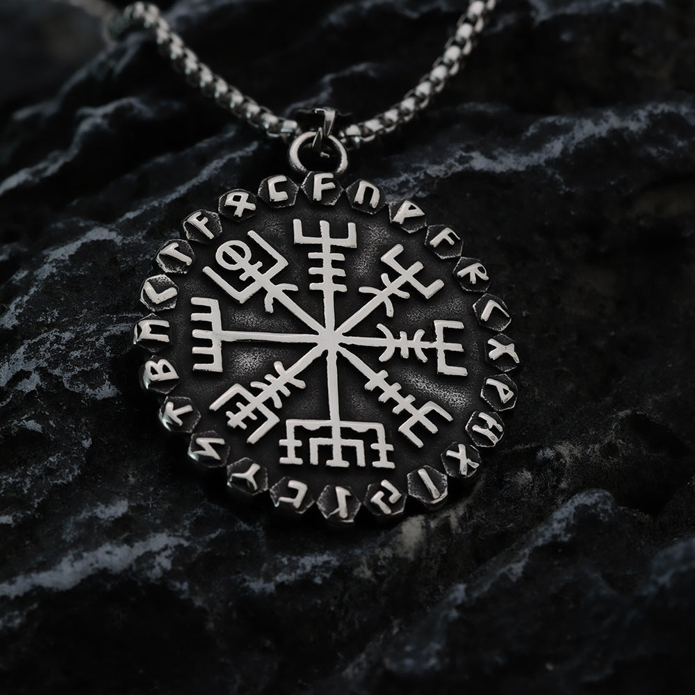 WorldNorse Classic Odin Viking Compass Rune Necklace - image 7