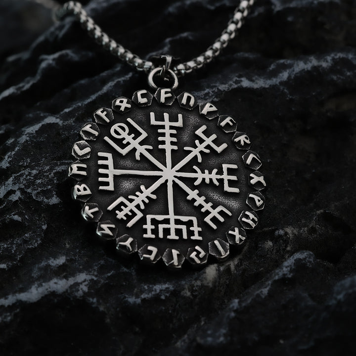 WorldNorse Classic Odin Viking Compass Rune Necklace - image 7