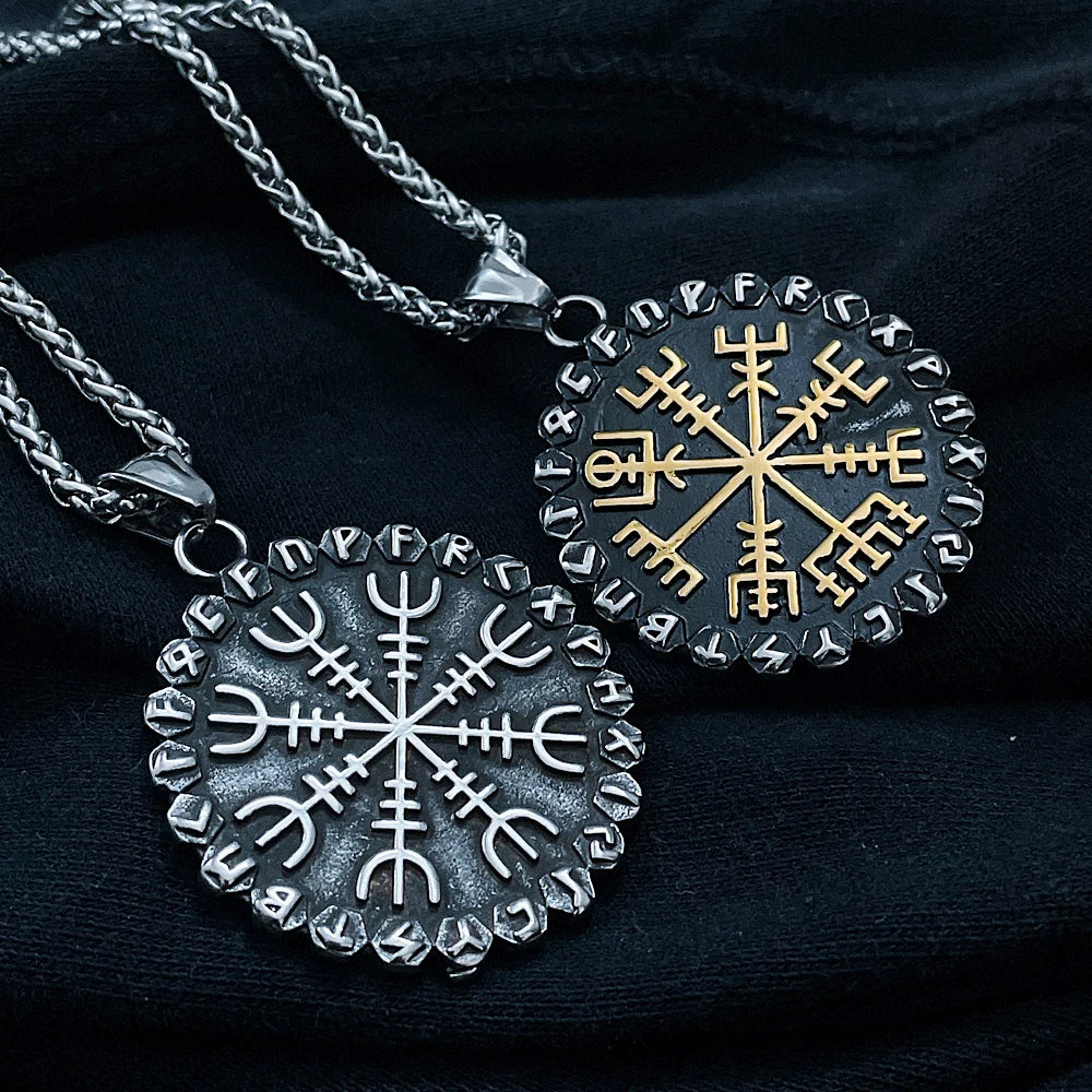 WorldNorse Classic Odin Viking Compass Rune Necklace - image 10